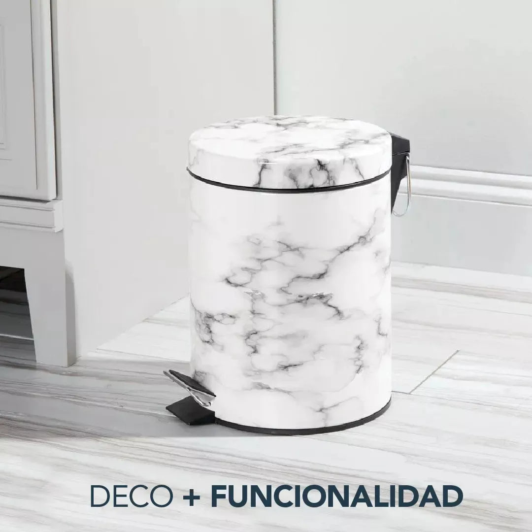 Cesto de basura simil marmol de 5 litros (de segunda seleccion)