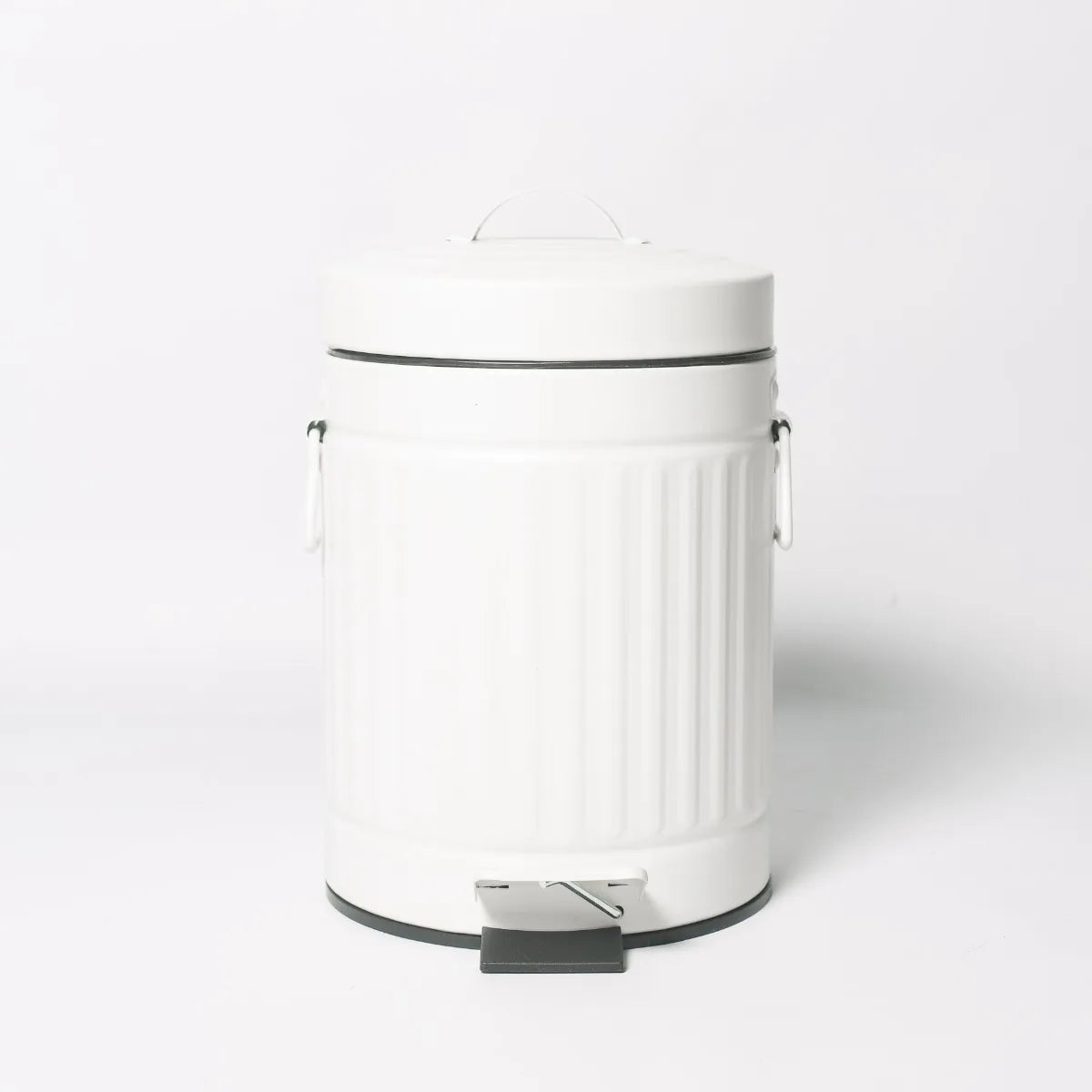 Cesto Basura Blanco Baño Cocina Pedal Retro Vintage 3 Lts