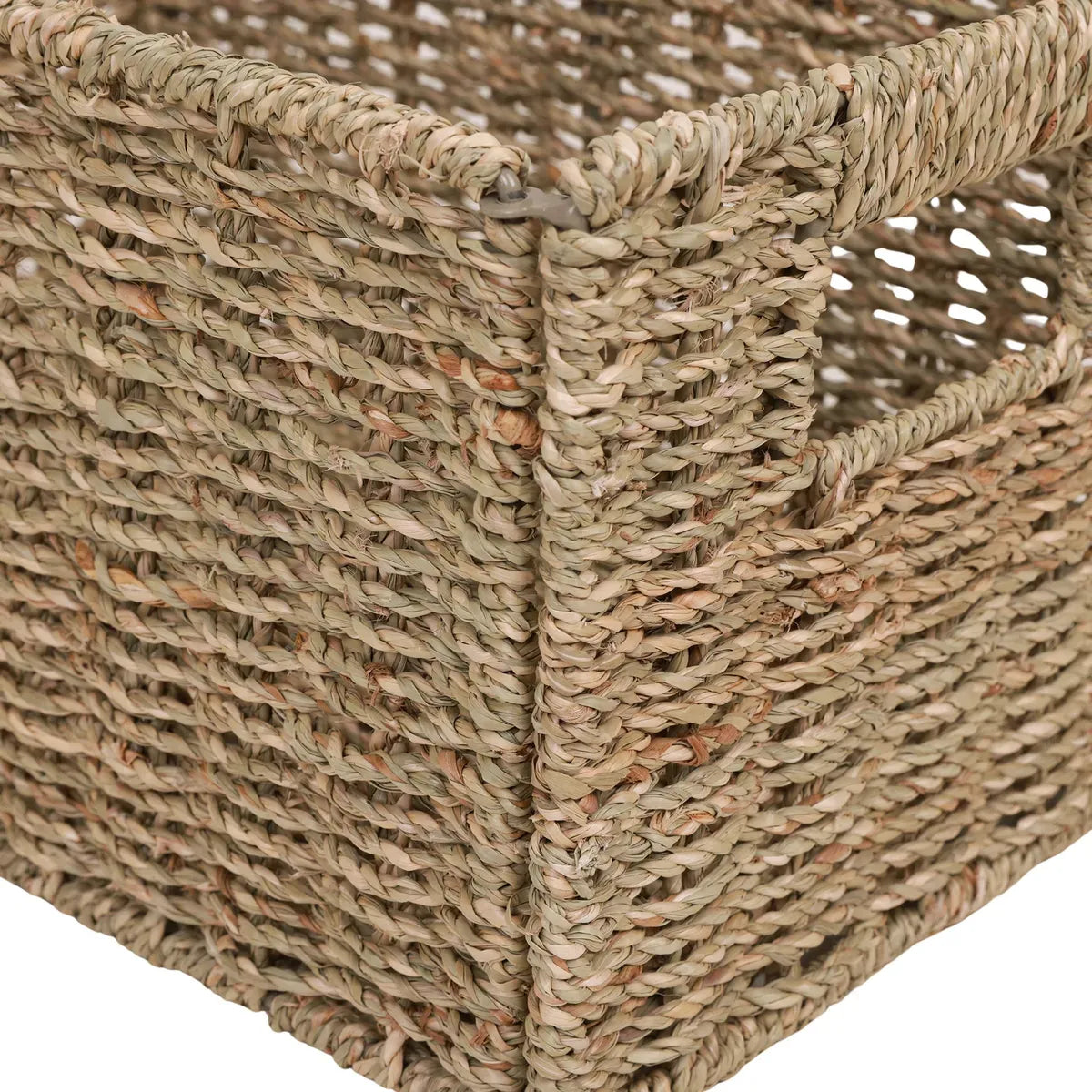 Canasto Organizador Plegable De Fibra Vegetal