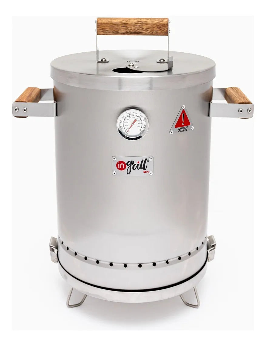 Asador Ahumador Barril Mini Basik