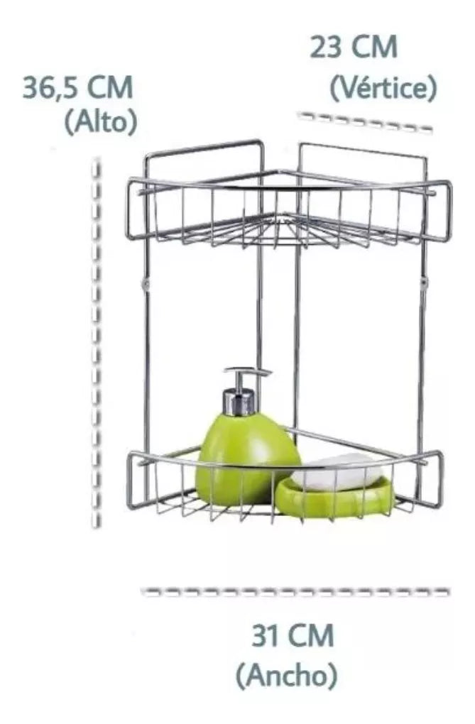 Esquinero doble curvo Acero Cromado