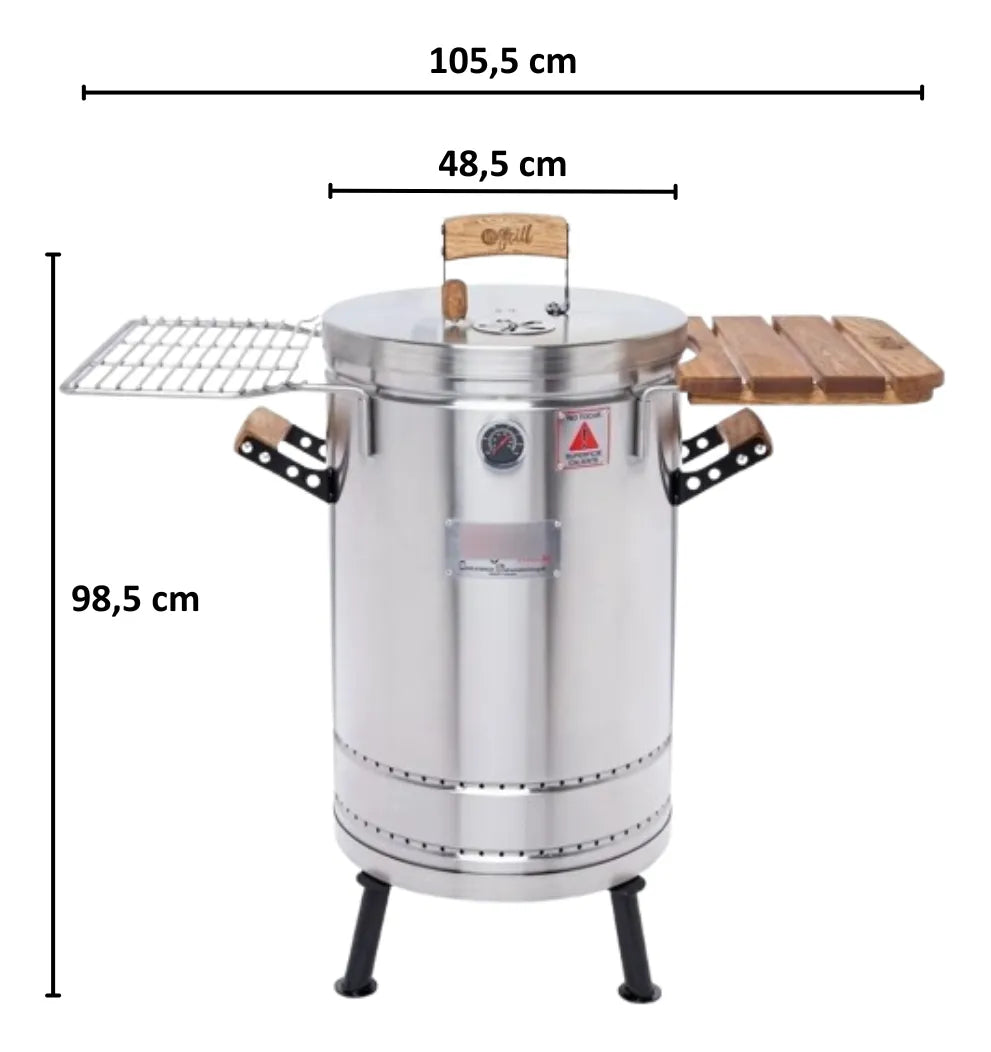 Asador Ahumador Barril Grande Premium