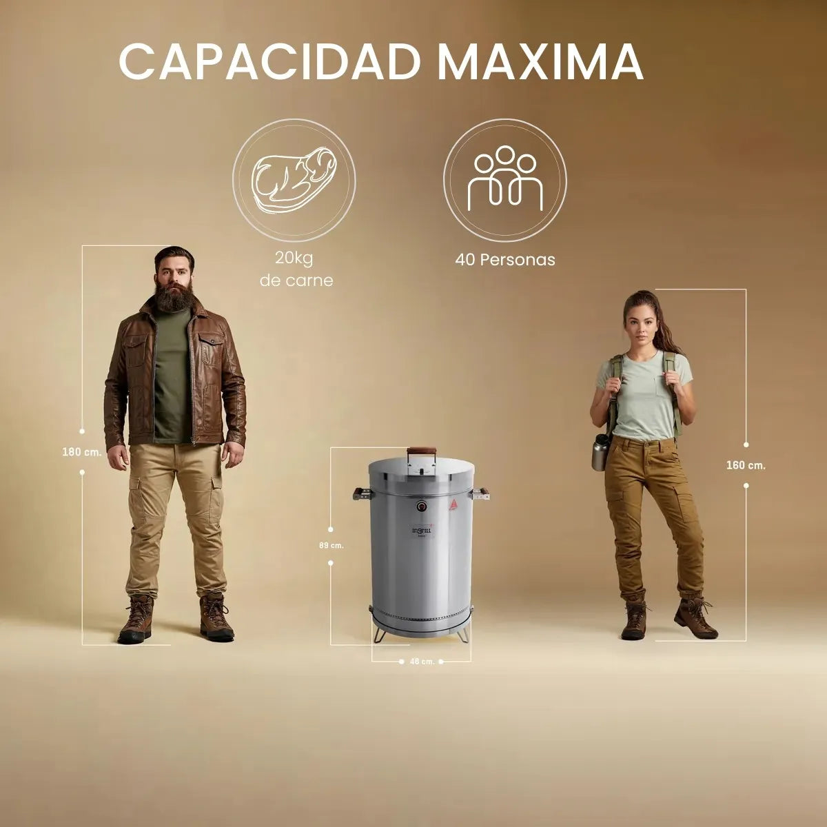 Asador Ahumador Barril Mediano Premium
