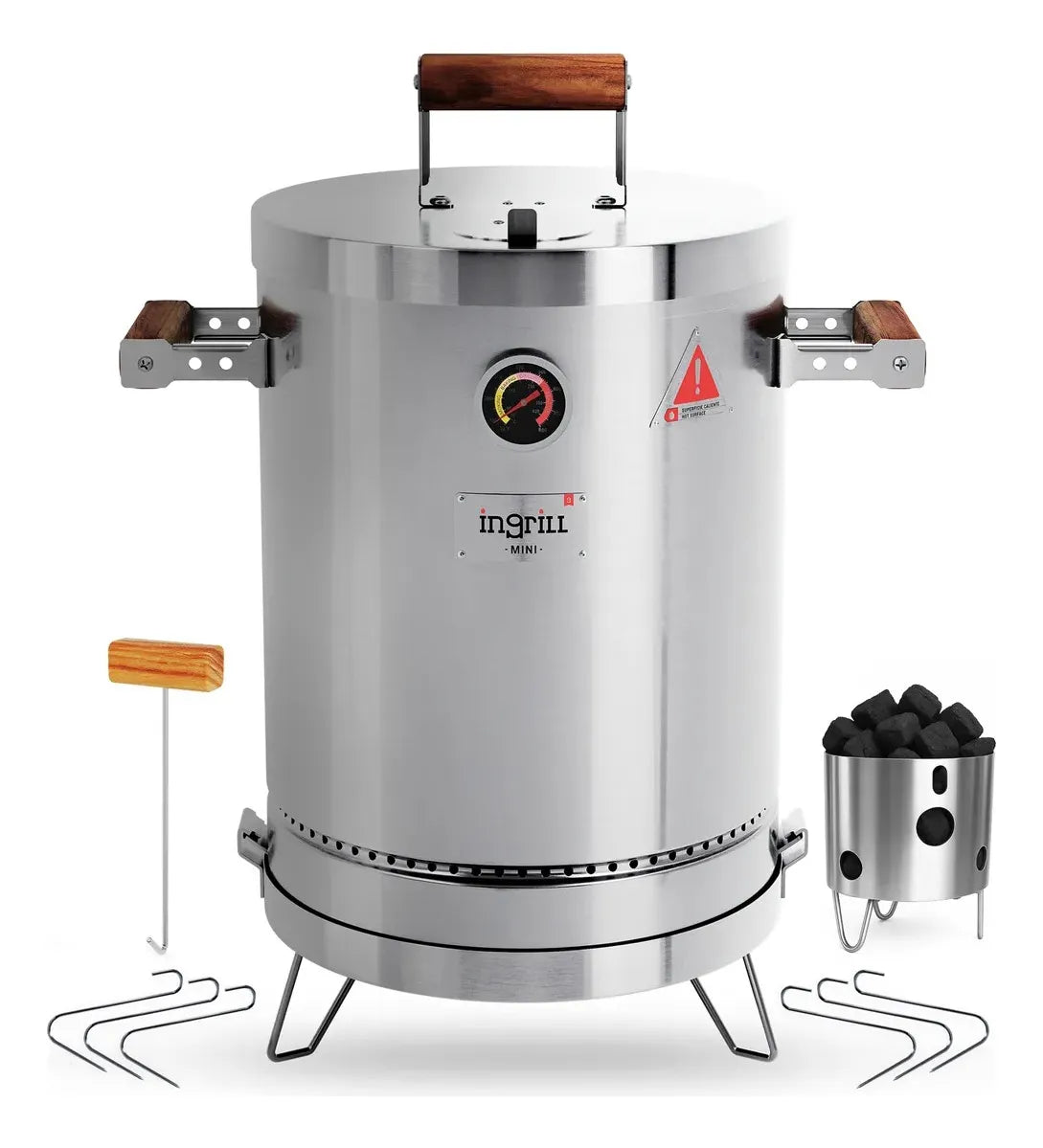 Asador Ahumador Barril Mini Basik