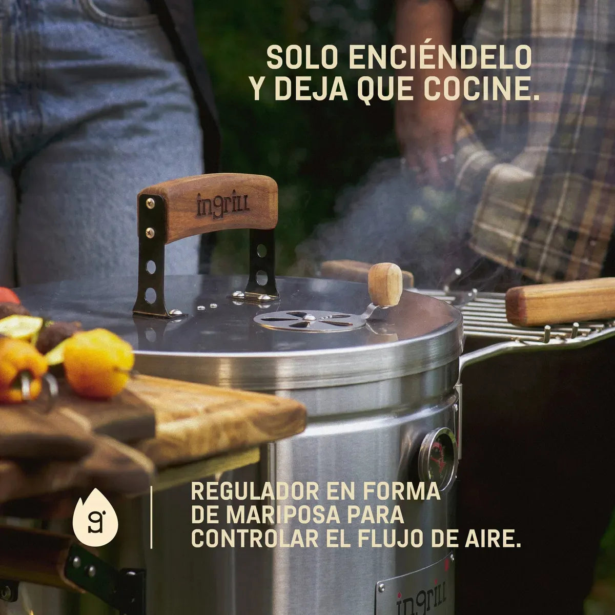 Asador Ahumador Barril Mediano Premium