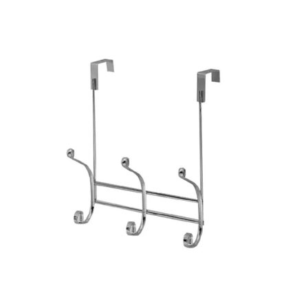 Perchero cromado para puerta