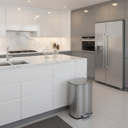 Cesto de Acero Inoxidable Rectangular 30 Lts con Cierre Suave