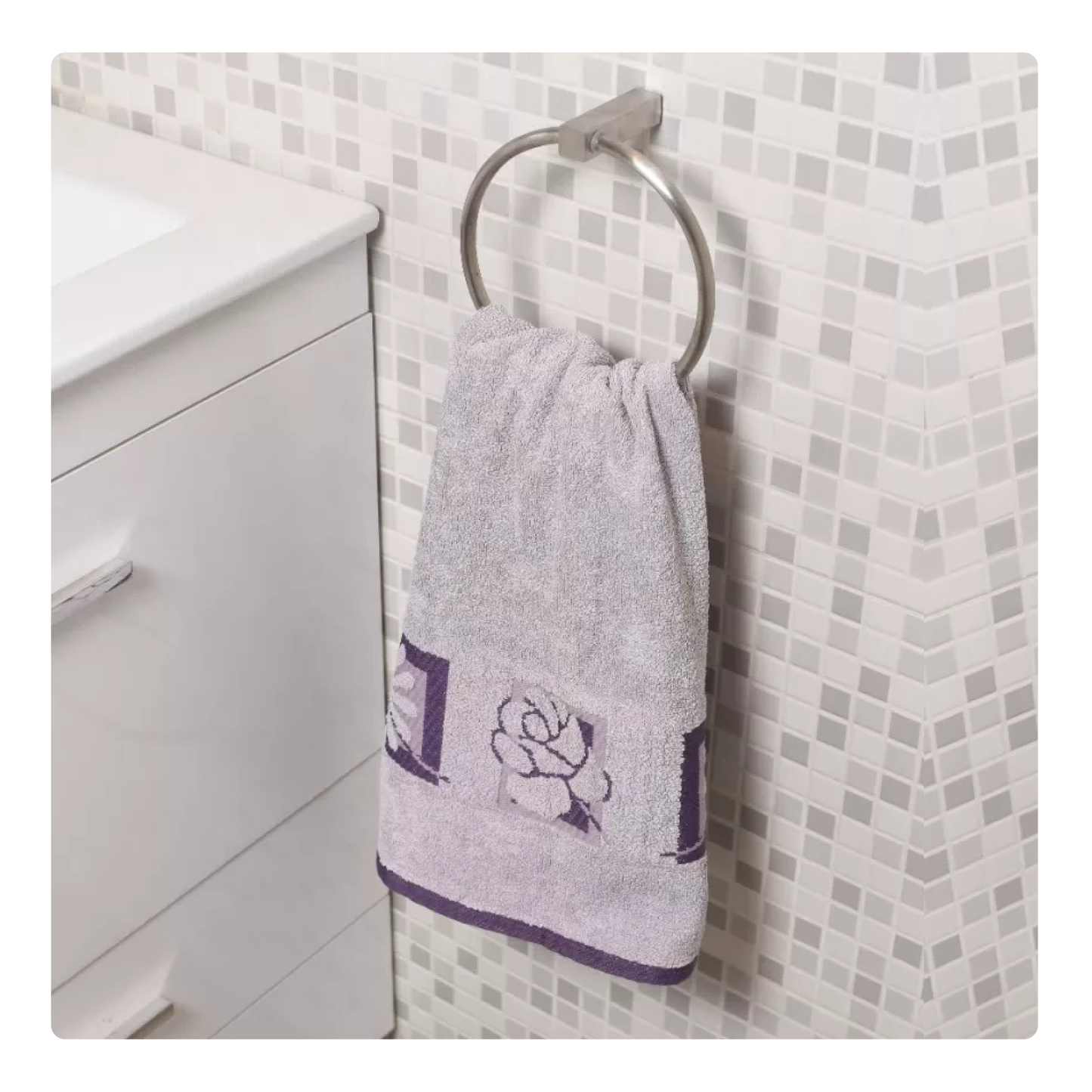 Toallero aro en acero inoxidable