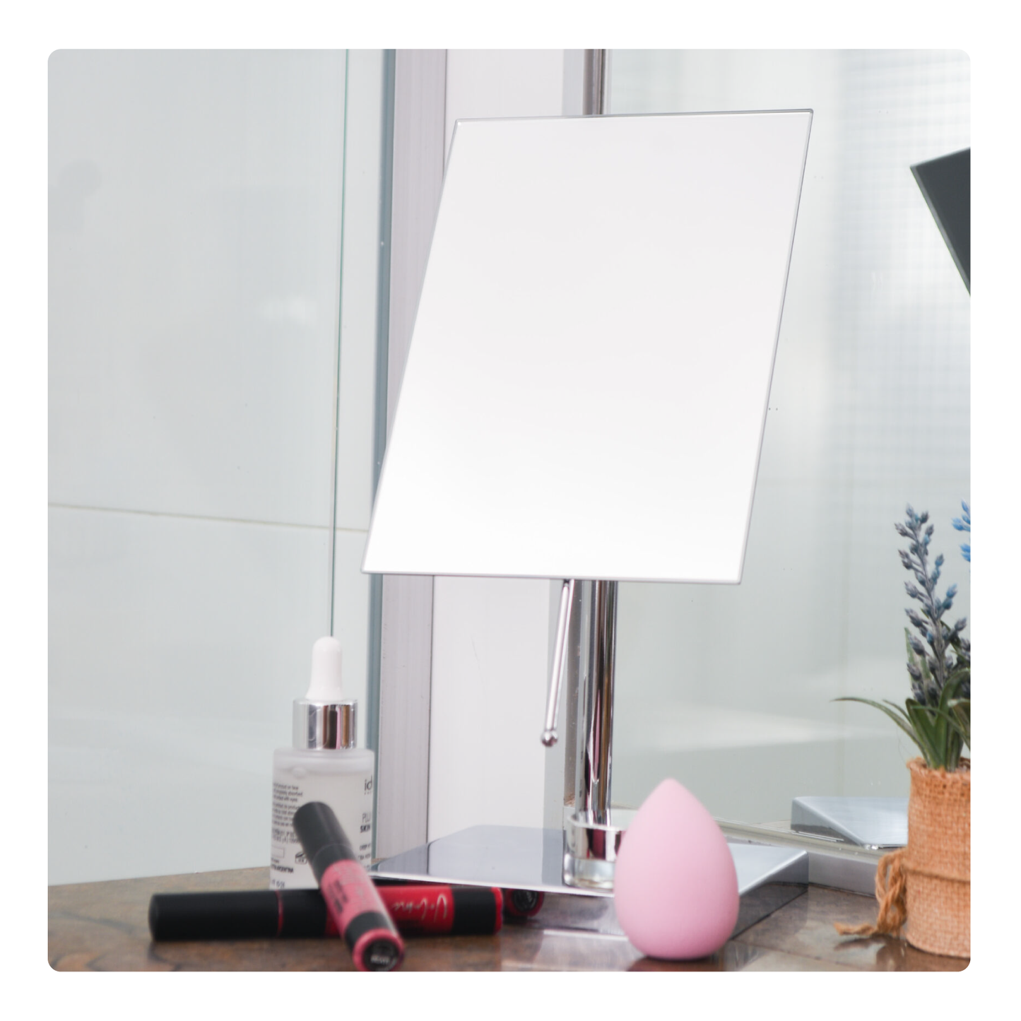 Espejo de tocador cuadrado