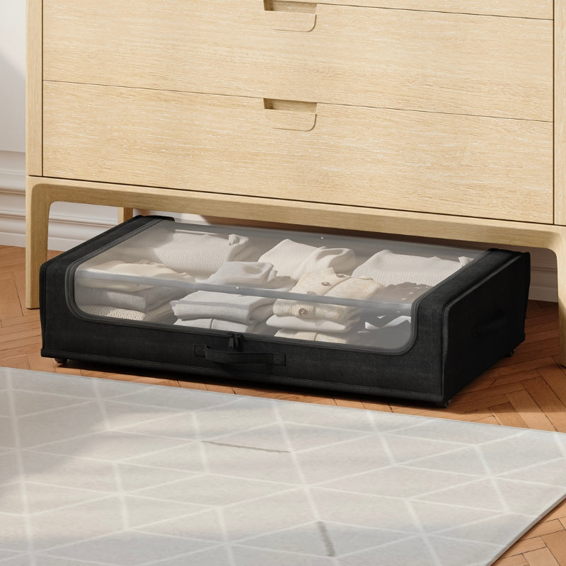 Fundas Organizadoras Bajo Cama Negro Set de 2