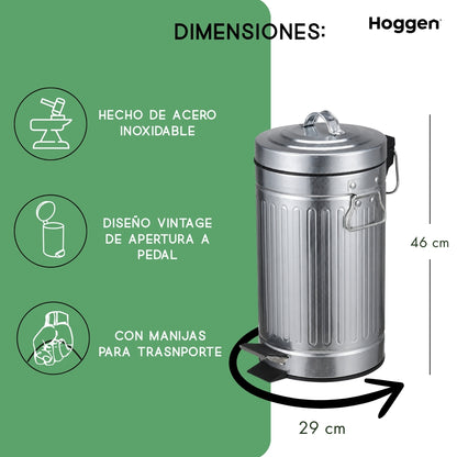Cesto galvanizado de 20  litros