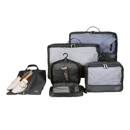 Pack 5 Fundas Organizadoras De Viaje Negro