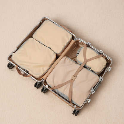 Pack 4 Fundas Organizadoras De Viaje Beige