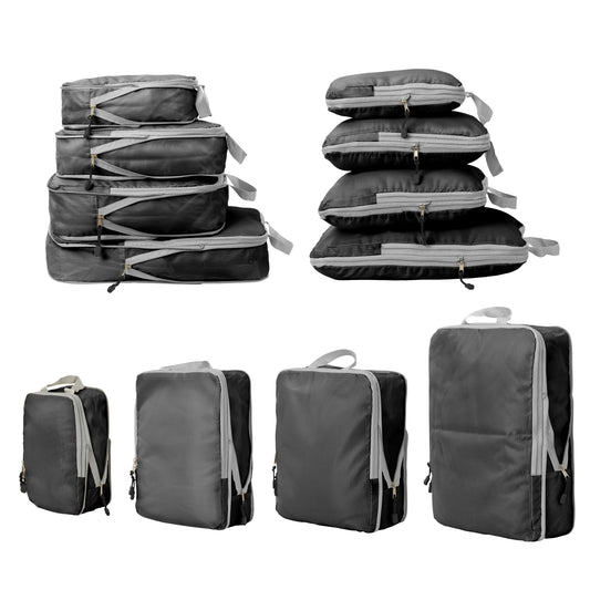 Pack 4 Fundas Organizadoras De Viaje Negro