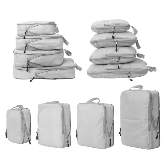 Pack 4 Fundas Organizadoras De Viaje Gris