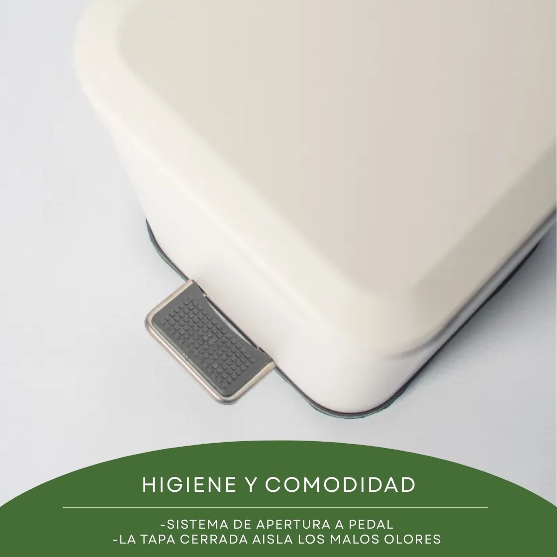 Combo Tachos De Basura Cesto Residuos Cuadrado Blanco Acero 3 Lts y 12 Lts Set Baño Hogar Oficina