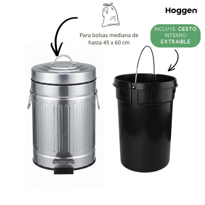 Cesto galvanizado de 20  litros