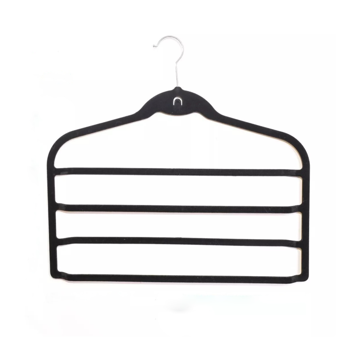 Percha Terciopelo Pantalonera Negra X 1 Unidad