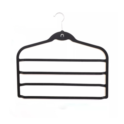 Percha Terciopelo Pantalonera Negra X 1 Unidad