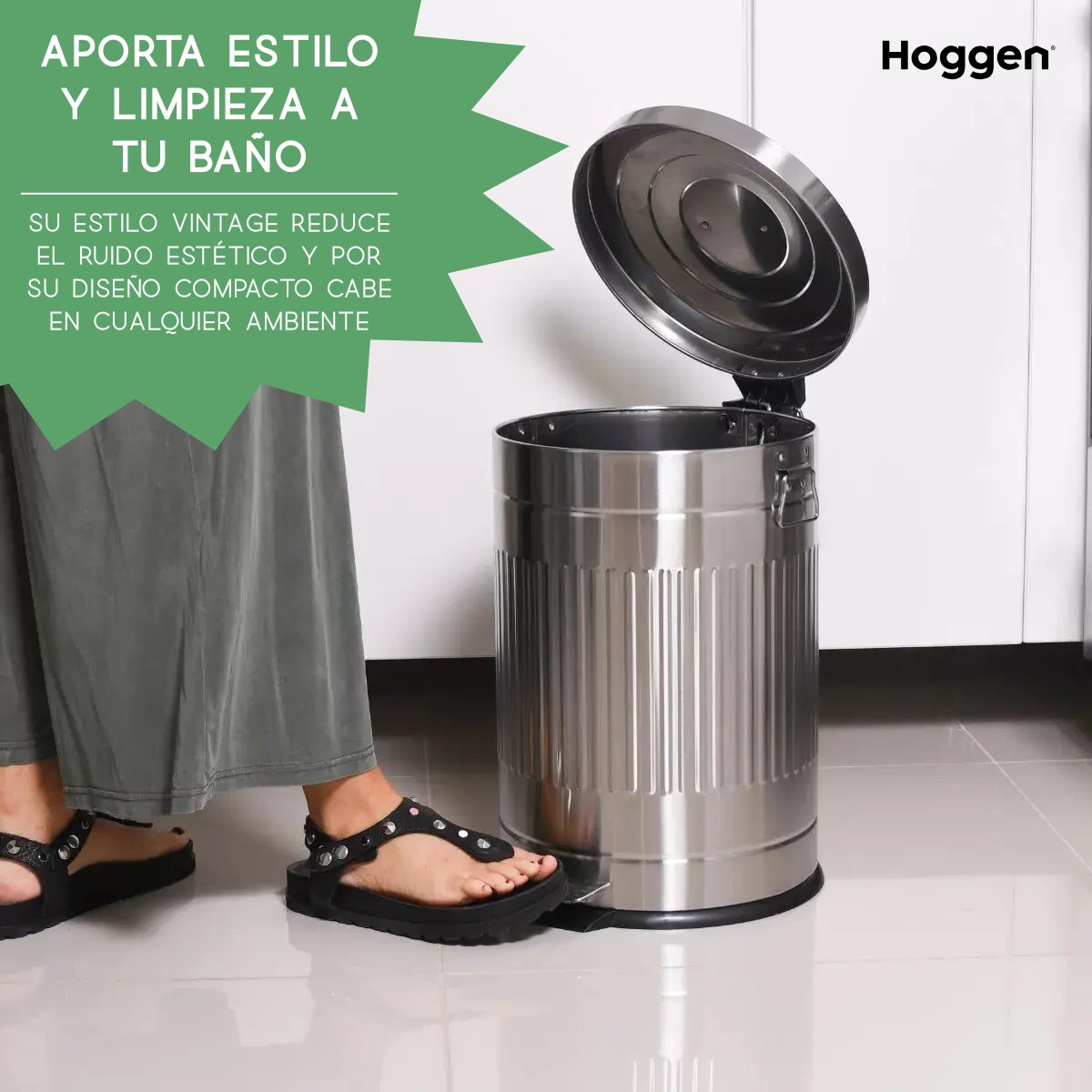 Cesto galvanizado de 12  litros