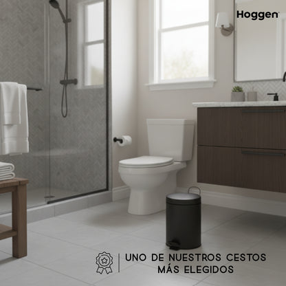 Cesto de Basura Acero Inoxidable Negro 3 Lts