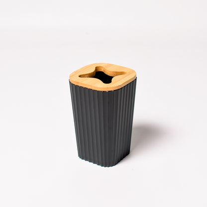 Kit dispenser negro con bambú