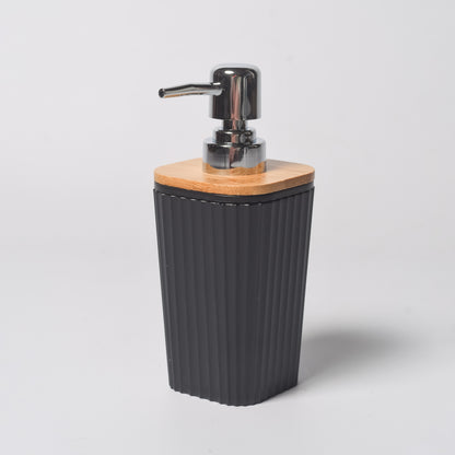 Kit dispenser negro con bambú