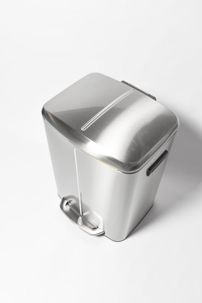 Tacho de basura doble de acero inoxidable 40 litros