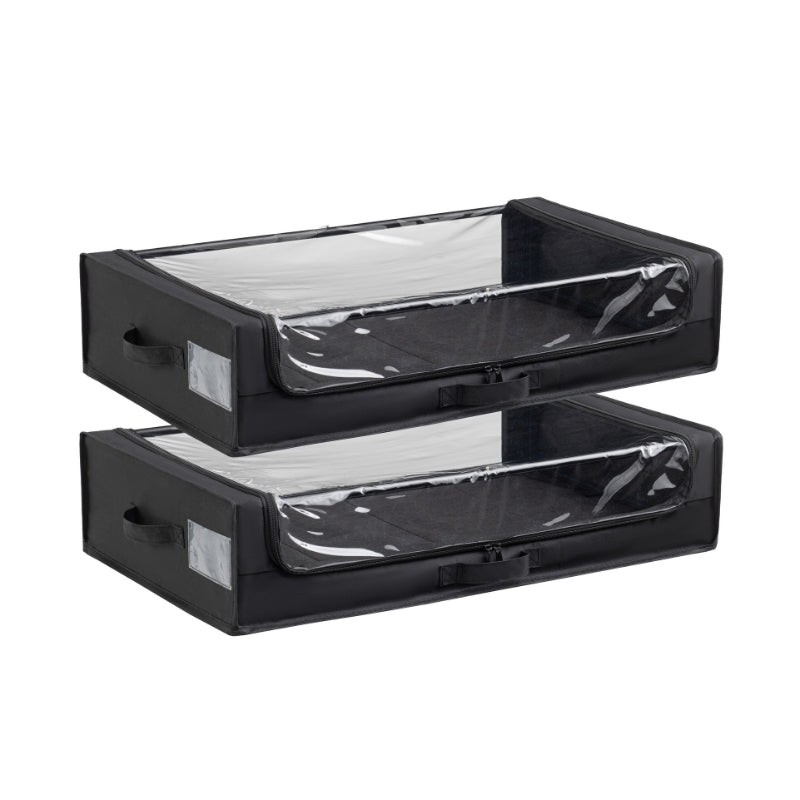 Fundas Organizadoras Bajo Cama Negro Set de 2