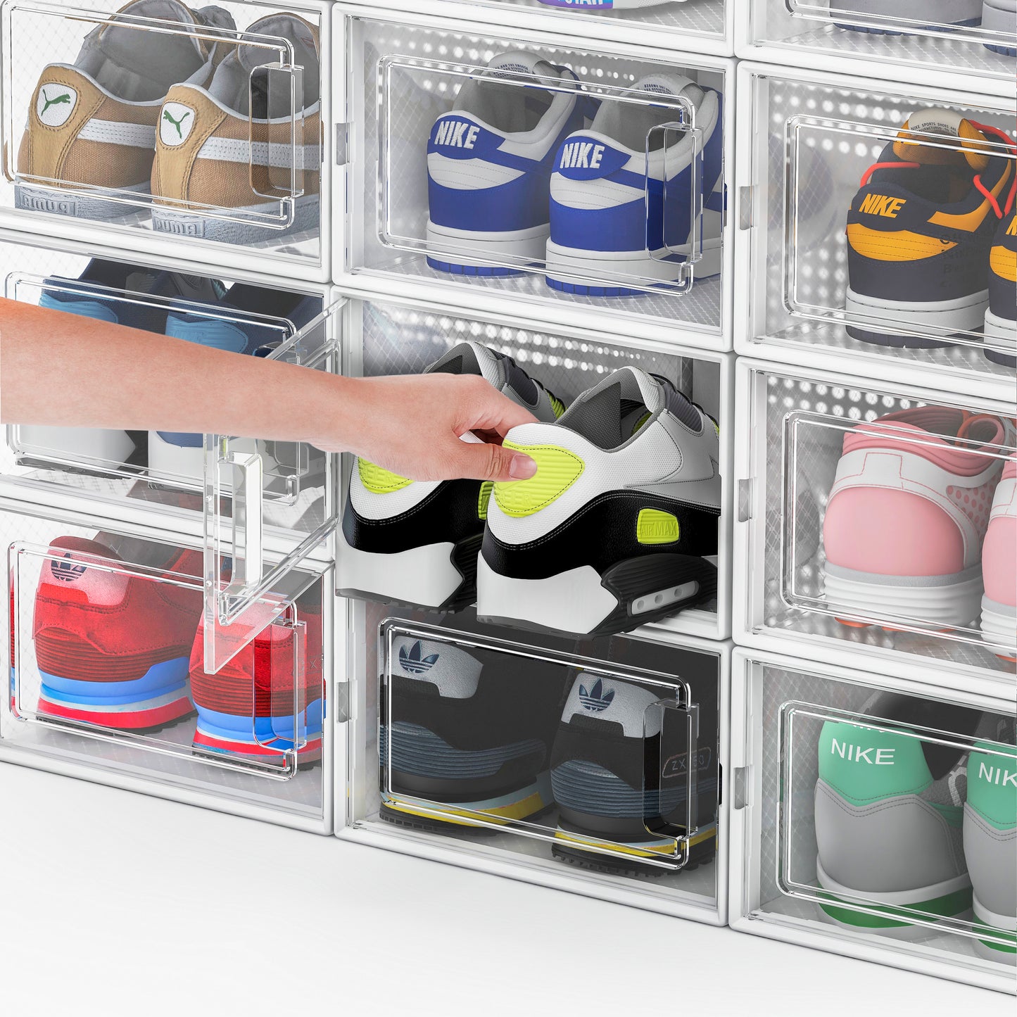 Cajas Organizador Multiuso Zapatos Rigido Pack X 12 Unidades