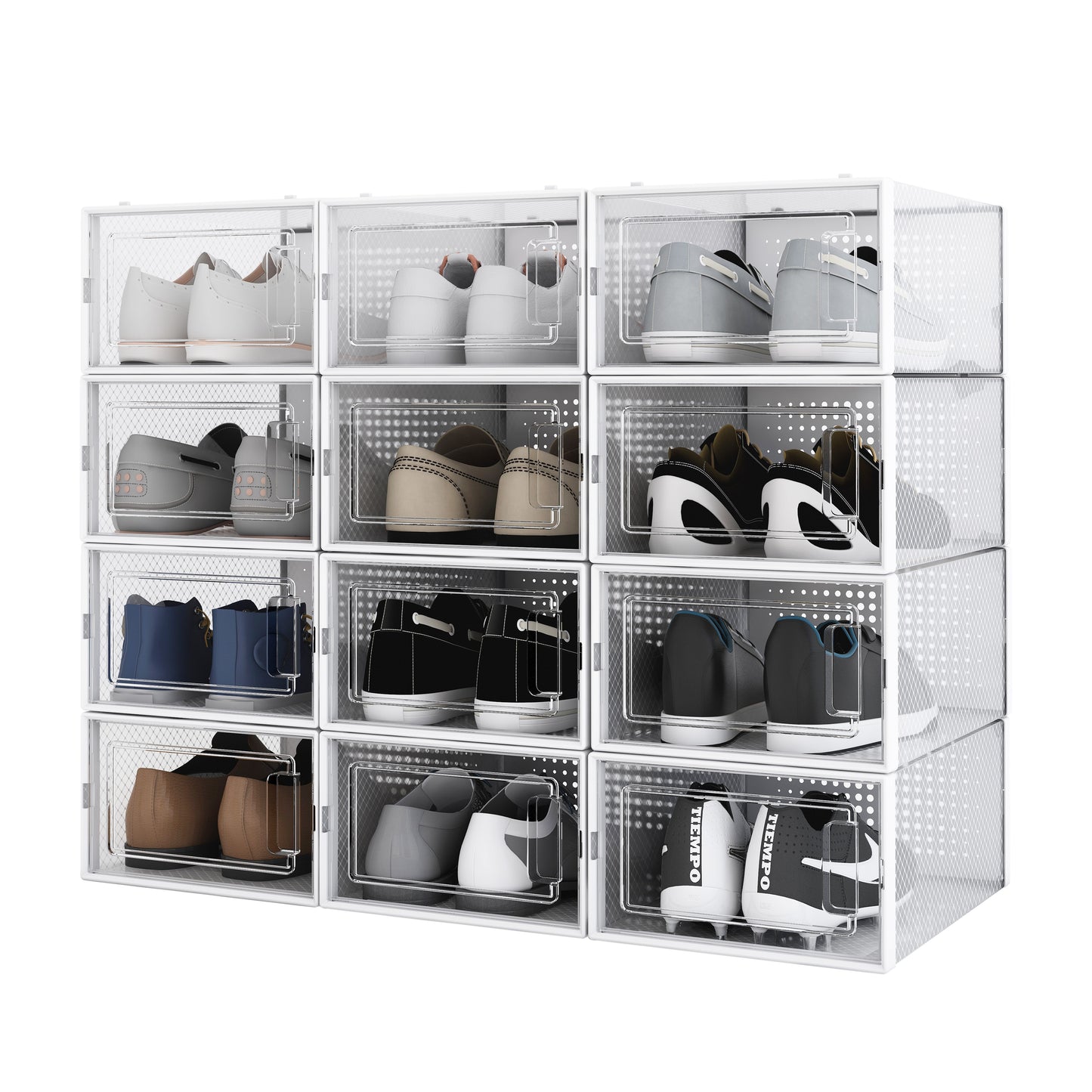 Cajas Organizador Multiuso Zapatos Rigido Pack X 12 Unidades