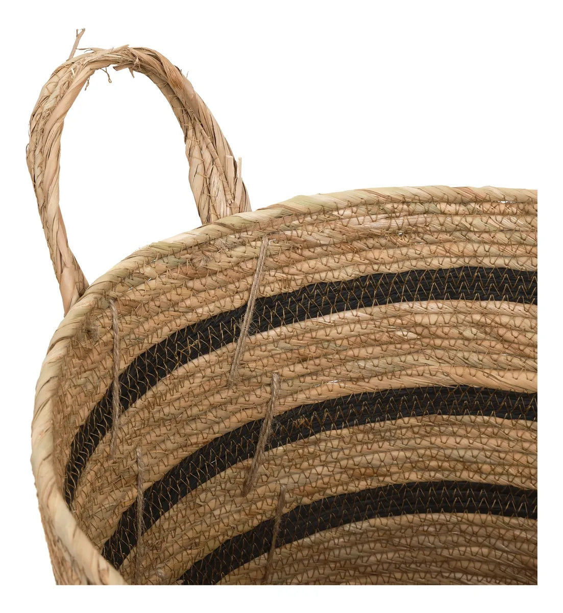 Canasto Cesto Organizador Redondo Fibra Multiuso Hogar Marrón