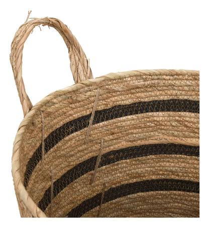 Canasto Cesto Organizador Redondo Fibra Multiuso Hogar Marrón