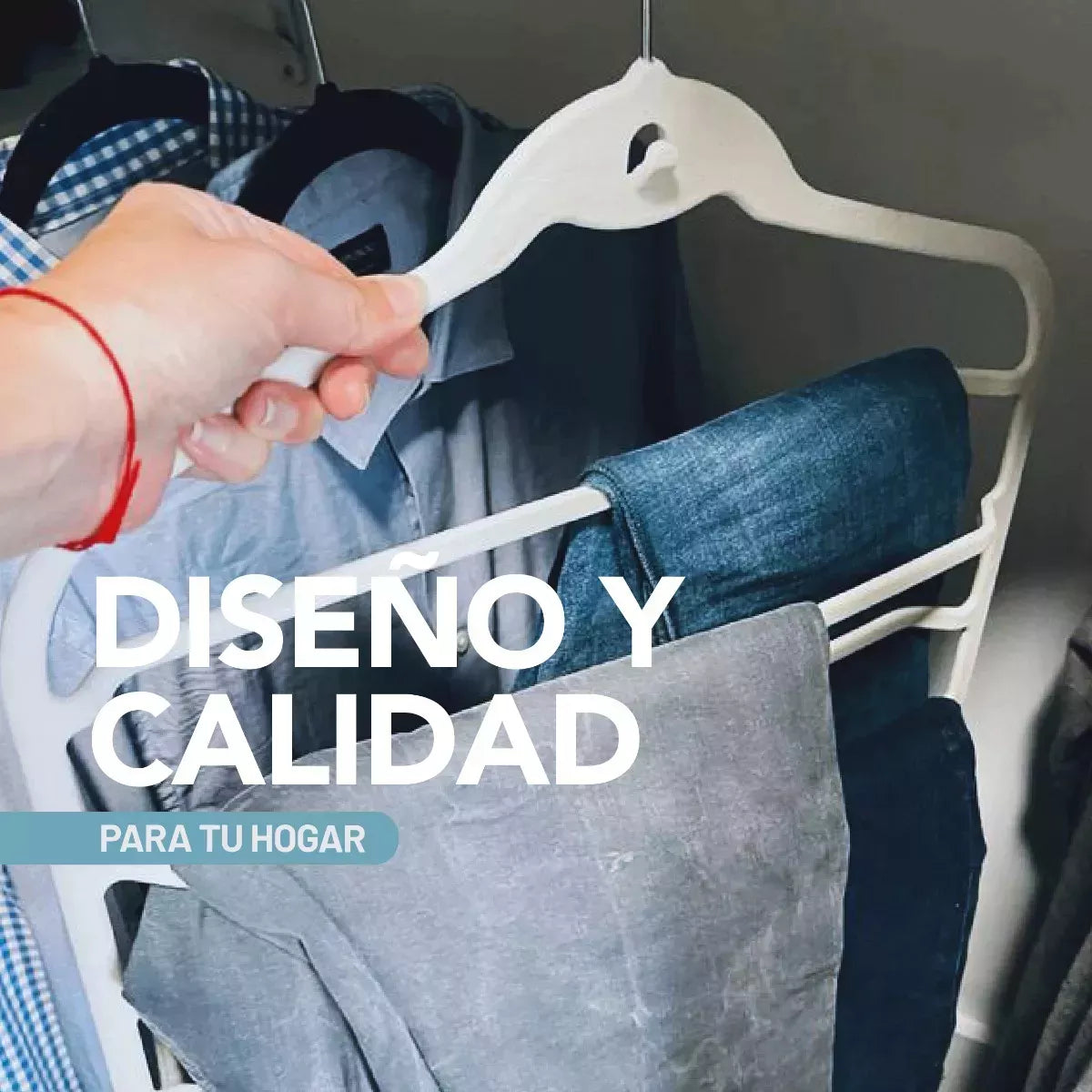 Percha Terciopelo Pantalonera Beige X 1 Unidad