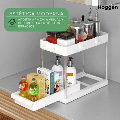 Organizador Estante X1 Cocina Alacena Bacha Base Extraible