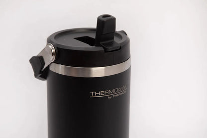 Vaso Térmico de Acero Inoxidable 880 ml con Manija y Tapa Antiderrame
