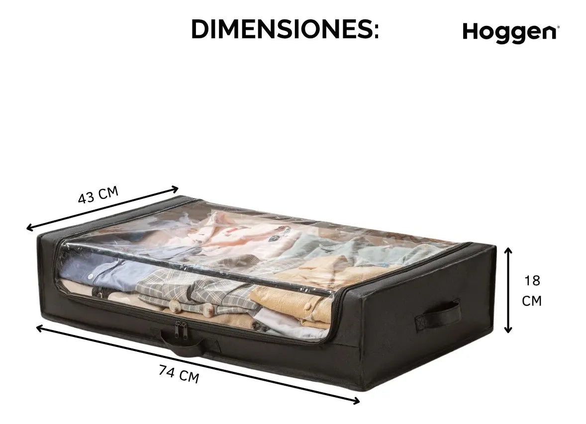 Fundas Bajo Cama Negro Pack 2 Unidades