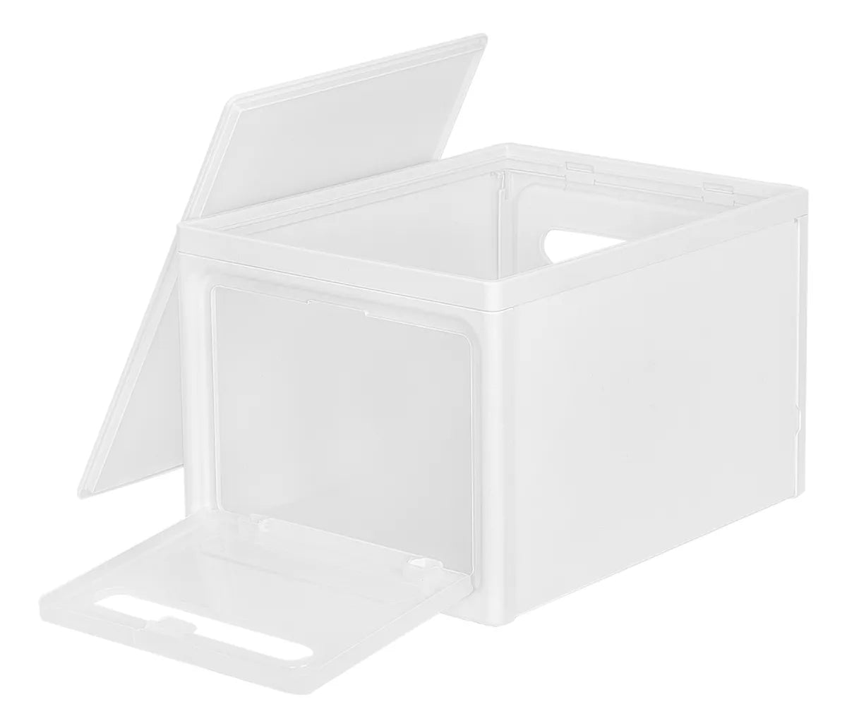 Cajas Organizador Multiusos Apilable Pack X 4 Unidades Blanco