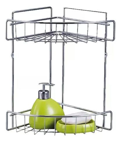 Esquinero doble curvo Acero Cromado