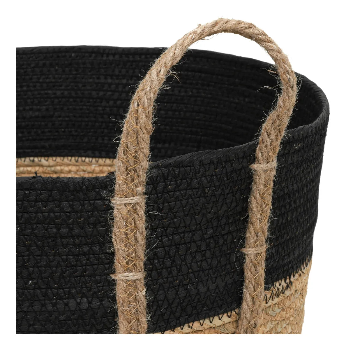 Canasto Cesto Organizador Redondo Fibra Multiuso Deco Marrón