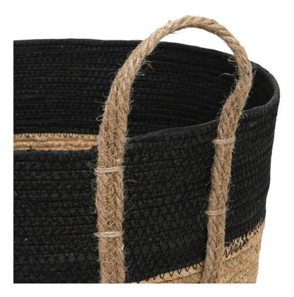 Canasto Cesto Organizador Redondo Fibra Multiuso Deco Marrón