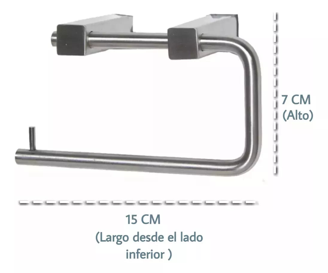 Portarollo de papel higienico de acero inoxidable