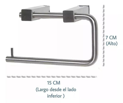 Portarollo de papel higienico de acero inoxidable