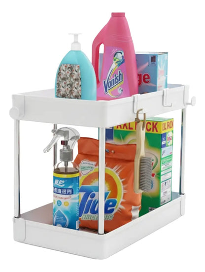 Organizador Estante Grande X1 Cocina Alacena Bacha Multiusos Blanco