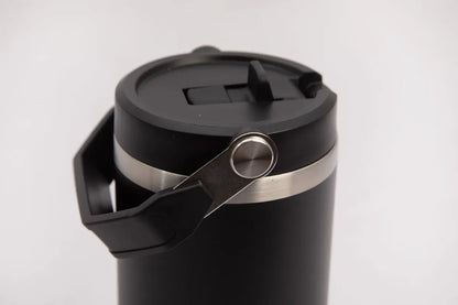 Vaso Térmico de Acero Inoxidable 880 ml con Manija y Tapa Antiderrame