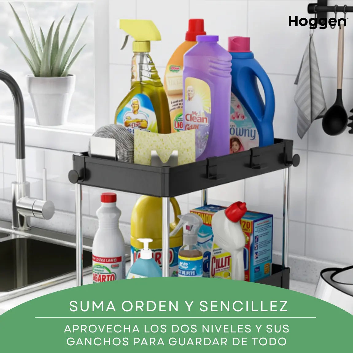 Organizador Estante X1 Cocina Alacena Bacha Base Extraible