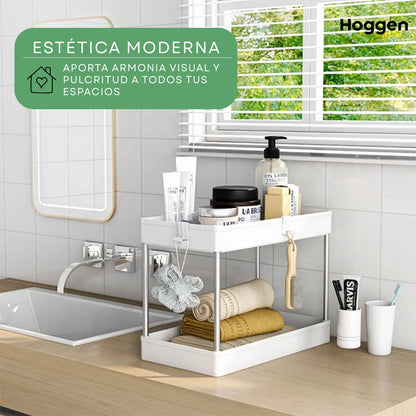 Organizador Estante Grande X1 Cocina Alacena Bacha Multiusos Blanco