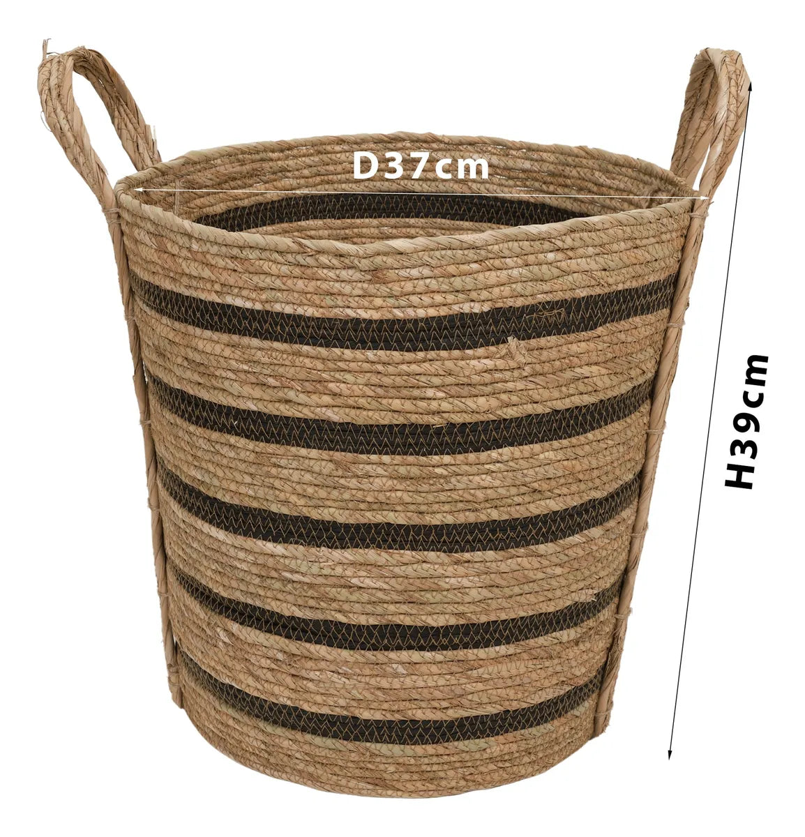 Canasto Cesto Organizador Redondo Fibra Multiuso Hogar Marrón