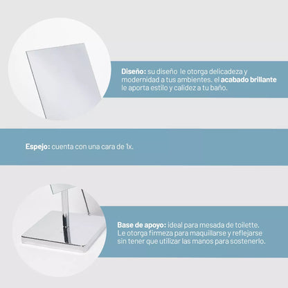 Espejo de tocador cuadrado