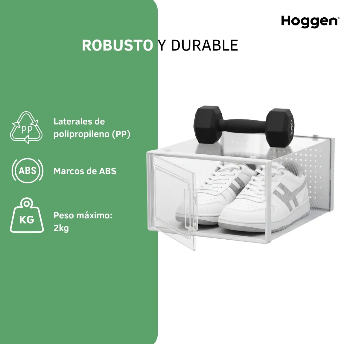 Caja Organizadora Para Zapatos por 12 Unidades con Apertura Frontal Horizontal